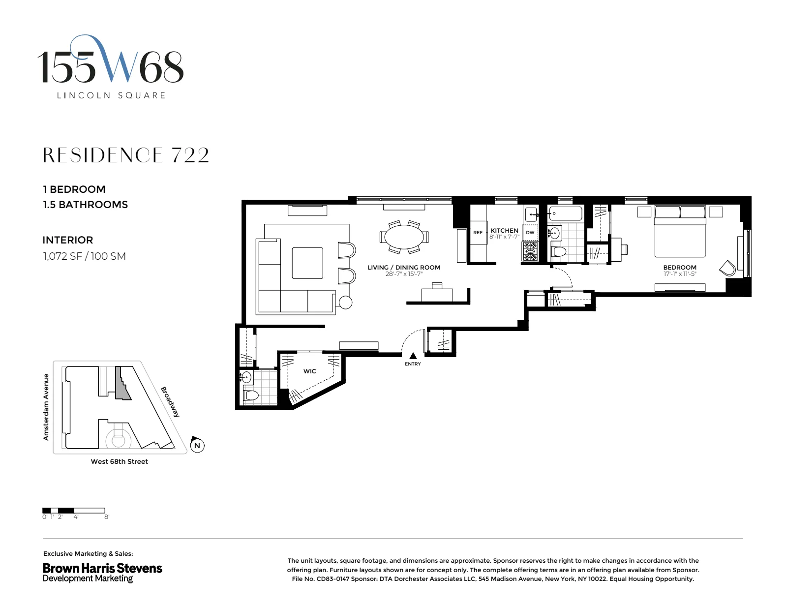 155 West 68th Street #722 in Lincoln Square, Manhattan