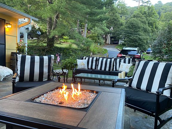 Open patio and fire pit