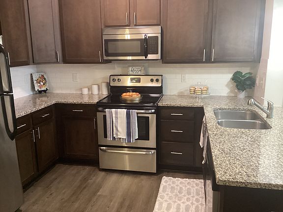 Kitchen with granite counter tops
