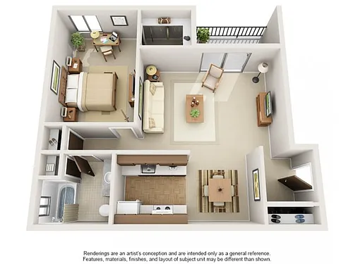 Floor plan 1 Bedroom Deluxe
