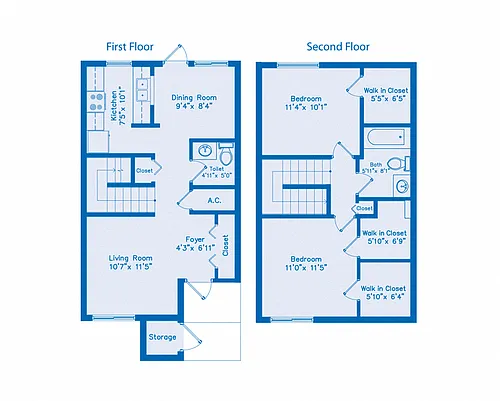Floor plan Model B Townhome