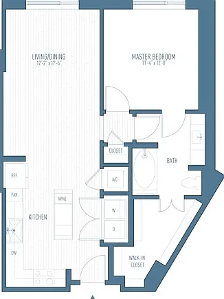 A2 floor plan One Hermann Place