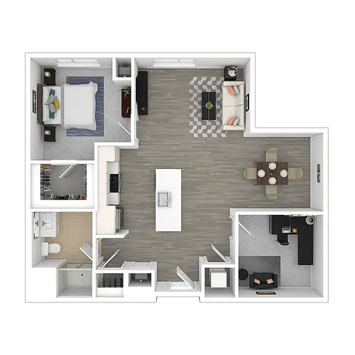 Floor plan Style A9 (1 Bed Den)