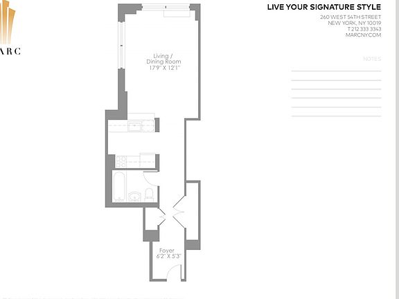3rd image of 260 W 54th St APT 21H