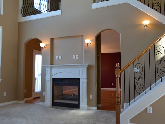 Living room with fireplace