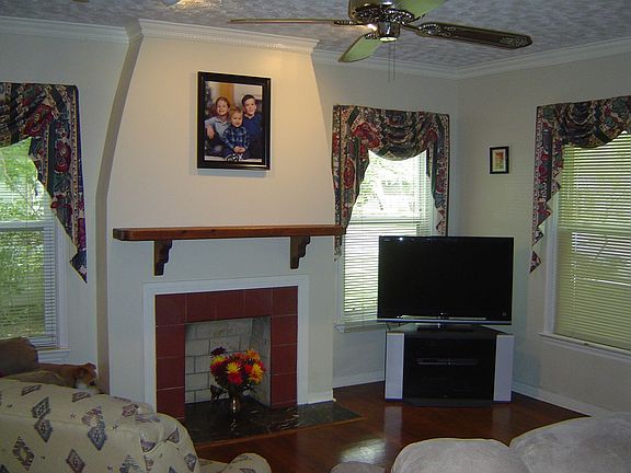 Living room has hardwood floors