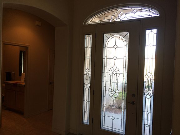 Custom sculpture glass door