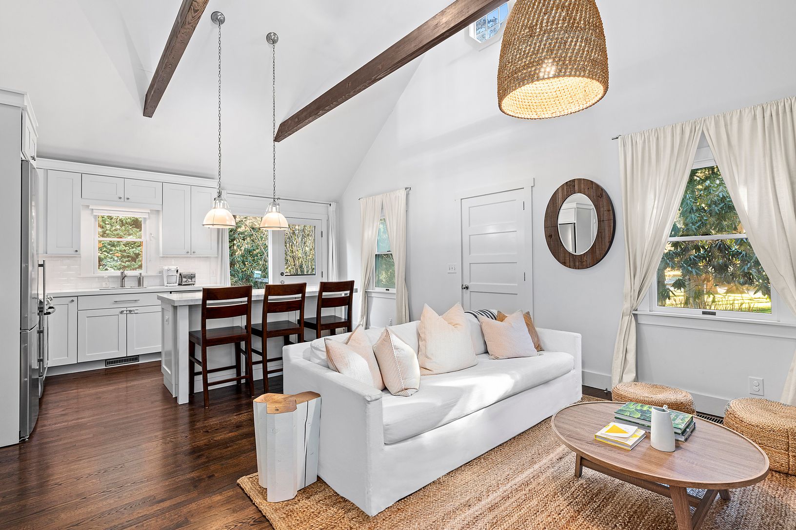  Vaulted and Beamed with Open Floor Plan