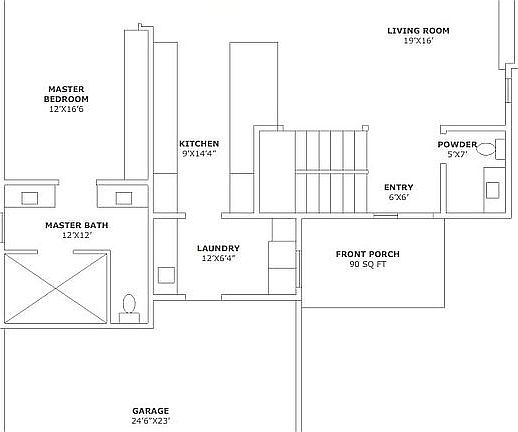 Main Level - 1,188 Sq. Ft.