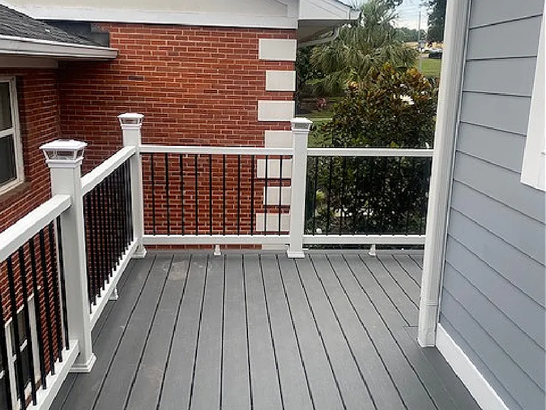 You have your own private deck with a chairs and a small table.