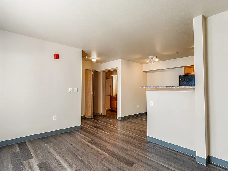 Living Room looking toward bathroom & dining nook - Upper Building