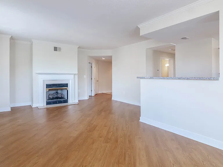 Living Room with Fireplace and Hard Surface Flooring