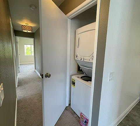 Stackable washer and dryer.