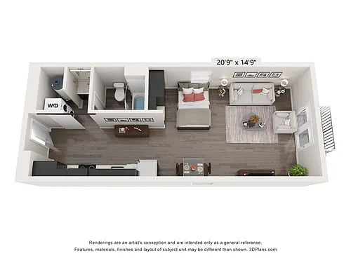 Floor plan Studio 568