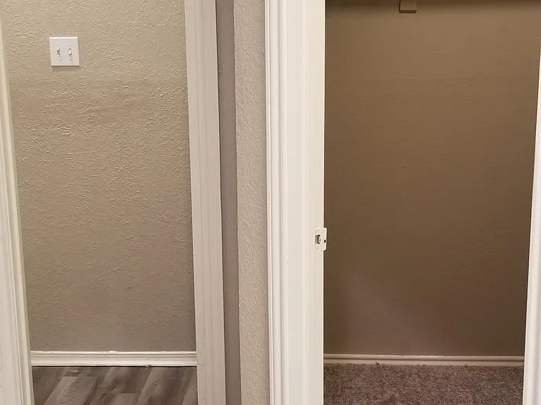 Walk in closet in master bath