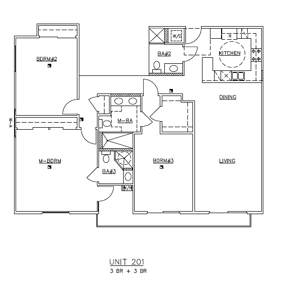 Floor plan 3 Bedroom, 3 Bathroom