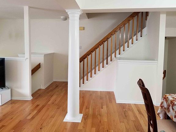 2nd floor, stairs to 3rd floor, entrance from front door on left. entrance from 1st floor on right.