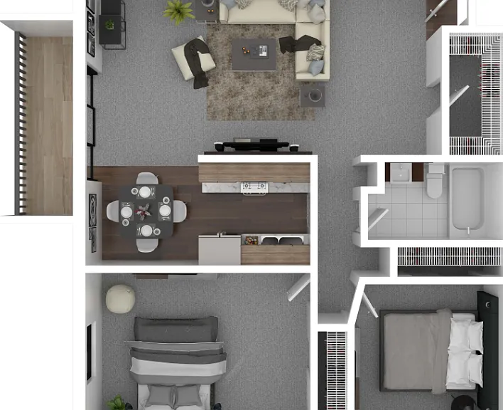 2 Bedroom A Floorplan Diagram