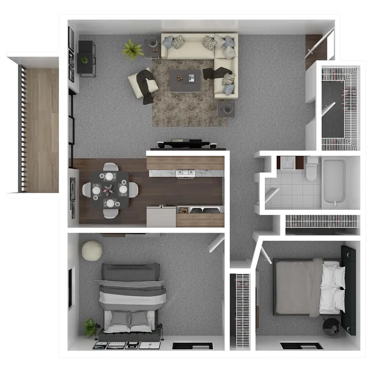 Floor plan 2 Bedroom A