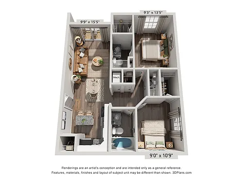 Floor plan 2 Bedrooms