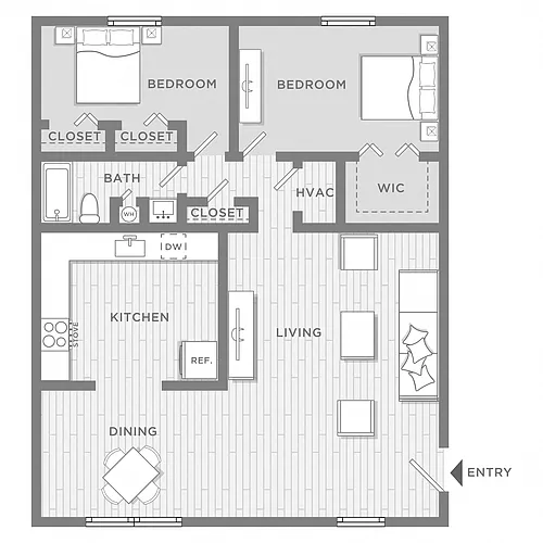 Floor plan 2 BR Garden (A) - Ringo Ave