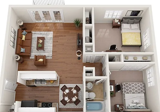 B1 - 2 Bedroom | University Oaks | Apartments Kent Ohio B1 - 2 Bedroom | University Oaks | Apartments Kent Ohio