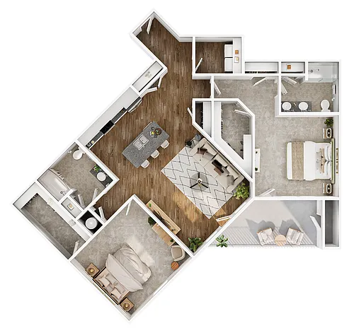 Floor plan 2 Bedroom Luxe