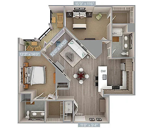 Floor plan B9-1306-U