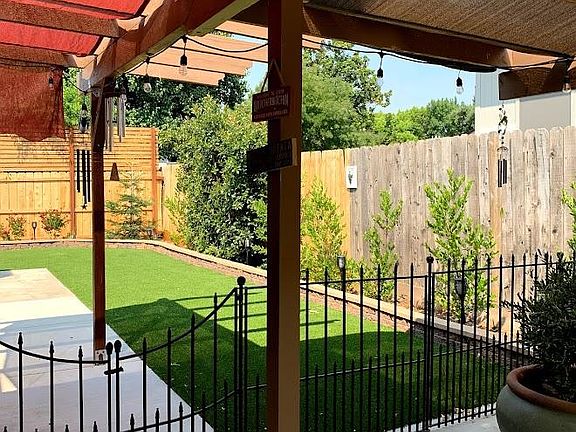 Patio with artificial turf