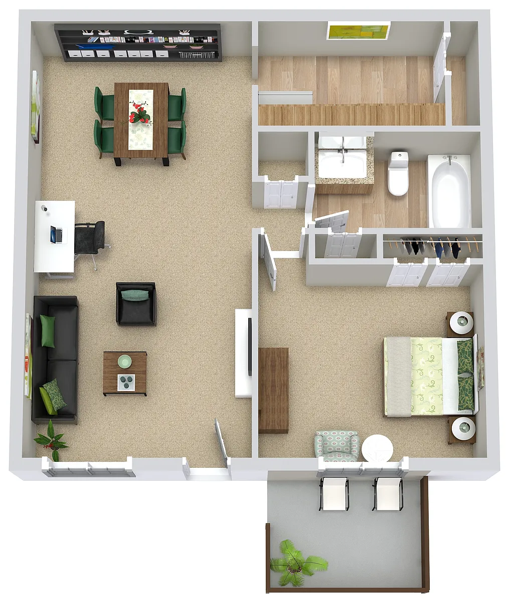 Floor plan 1 BED | 1 BATH