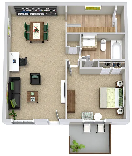Floor plan 1 BED | 1 BATH