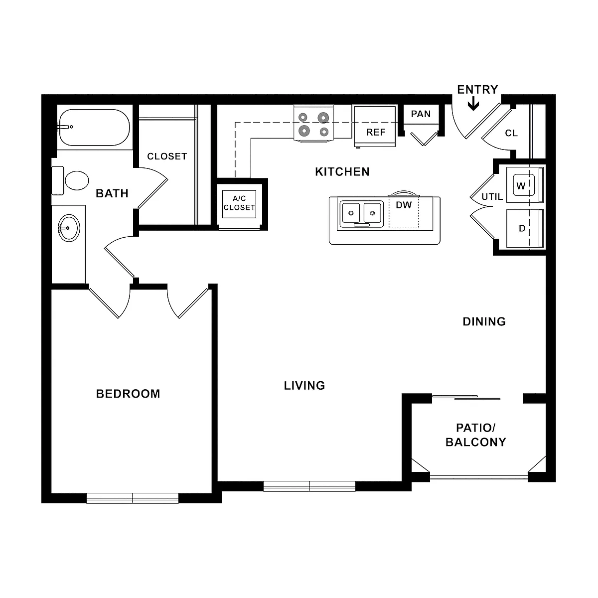 Floor plan 1X1
