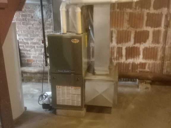 Heating system in basement