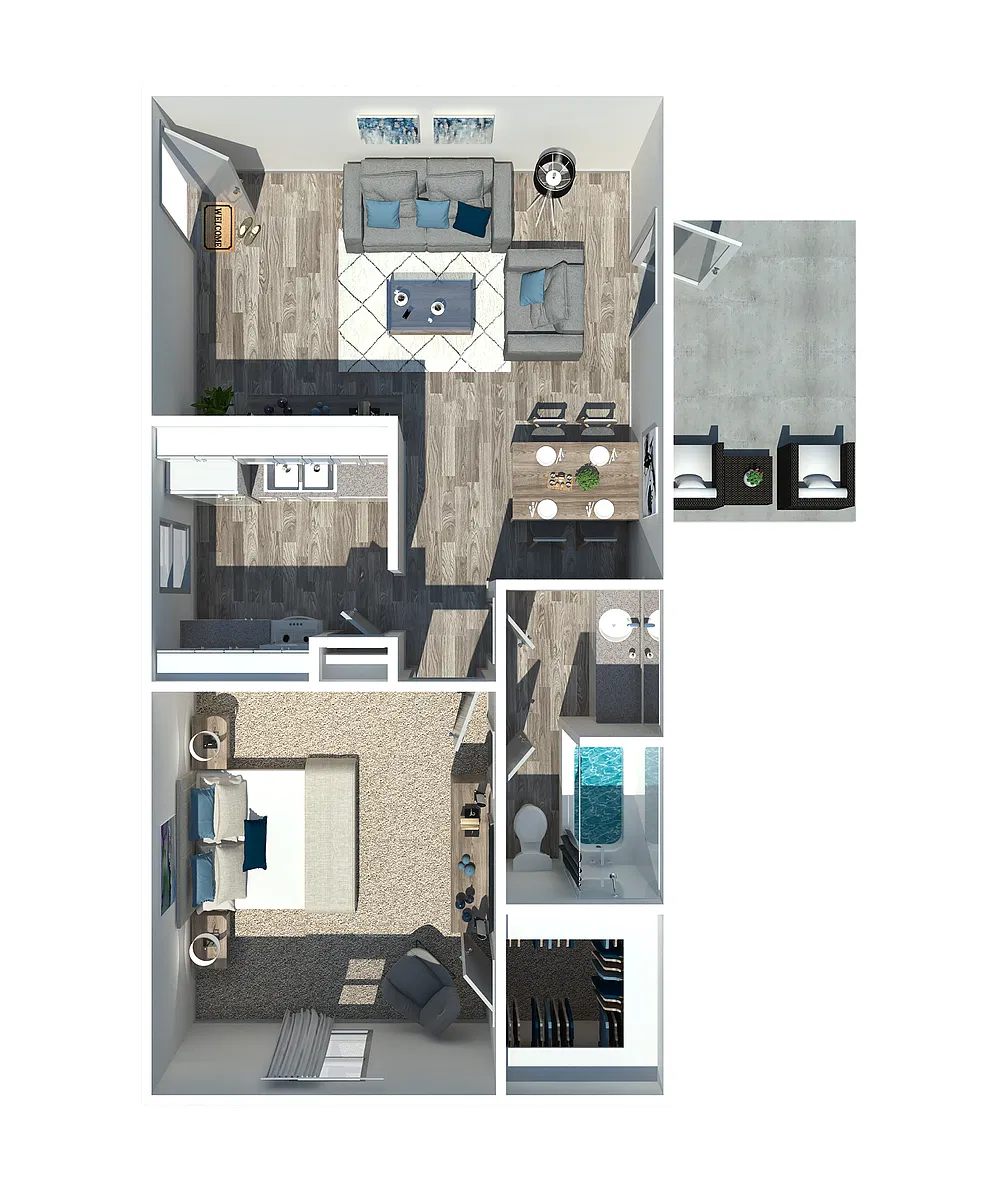 Floor plan 1X1
