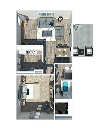Floor plan 1X1 Medium