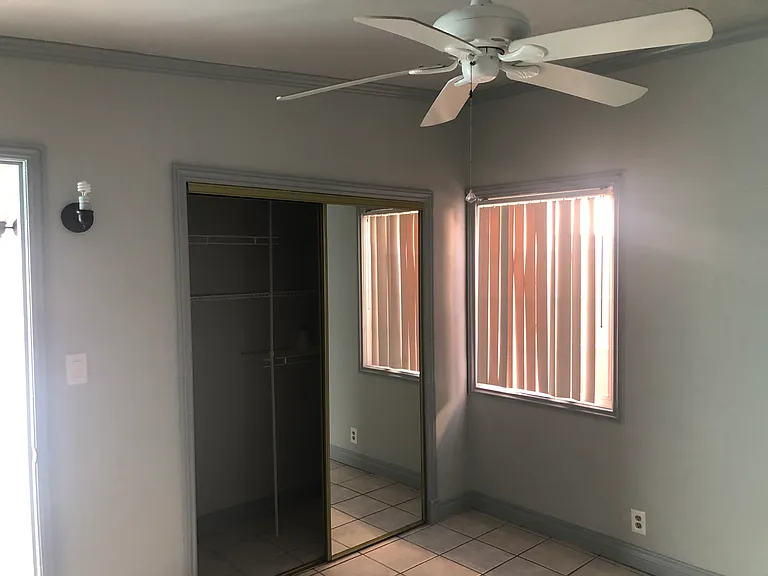 Smaller room window and closet