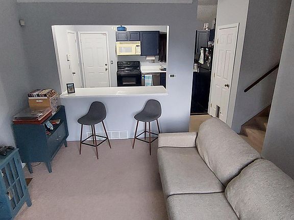 living room and kitchen