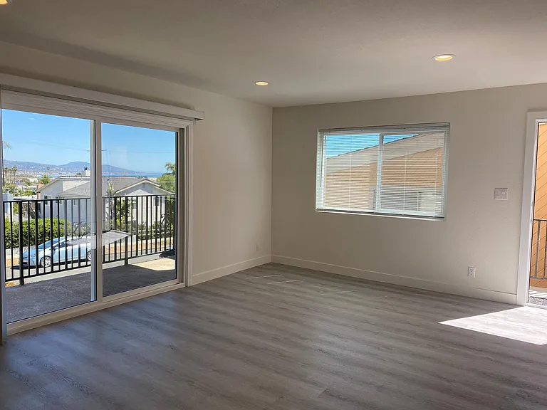 Light and bright. New blinds just installed. All new flooring throughout.