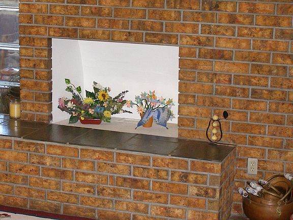 Sunken Living Room Fireplace