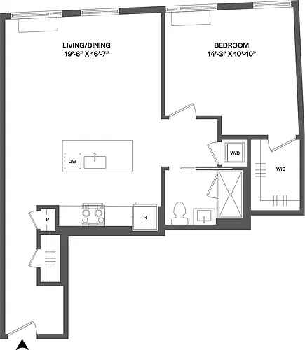 Floor plan 1 Bed/1 Bath-1A-6