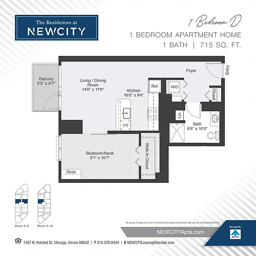 Floor plan One Bedroom D