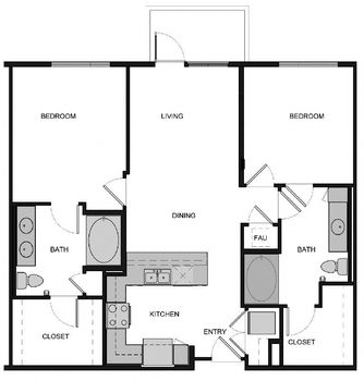 Unit - 427 - B3 Two Bed 2 Bath