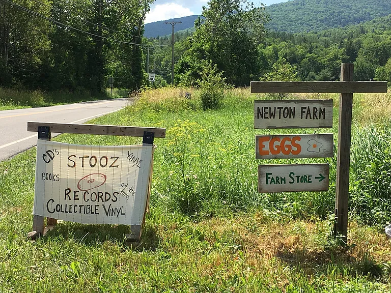 Newton Farm Store & Stooz Collectible Vinyl/Books just down the road.