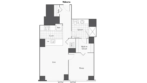 Floor plan 1B-8