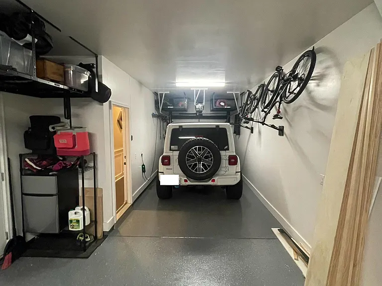 Front View of 2 Car Tandem Garage