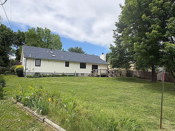 Rear view of home