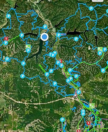 Bike trails around house