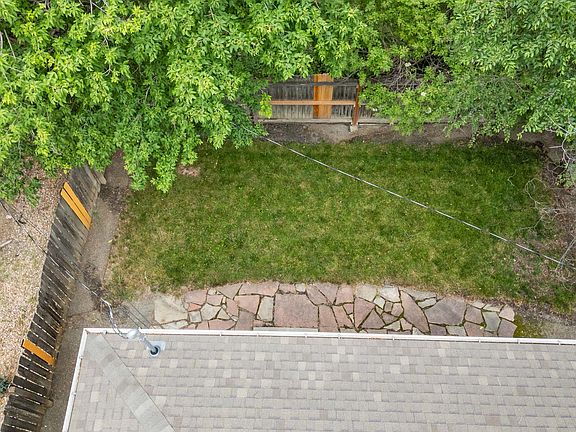 Aerial view of back yard