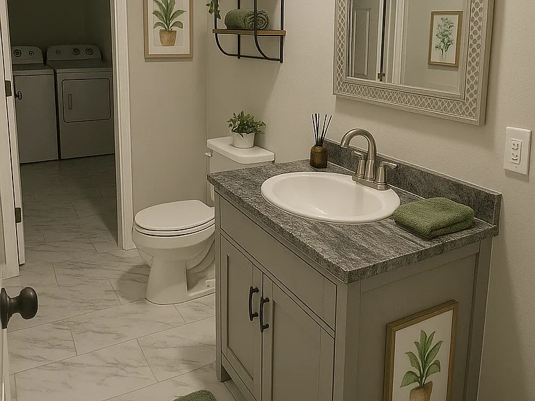 Guest 1/2 Bath - AI Staged for photo