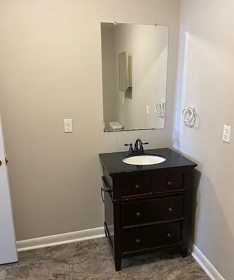 Vanity in full bath